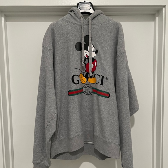 Authentic Gucci X Disney Mickey Logo Hoodie Size L/Large Oversized Unisex - Picture 3 of 5
